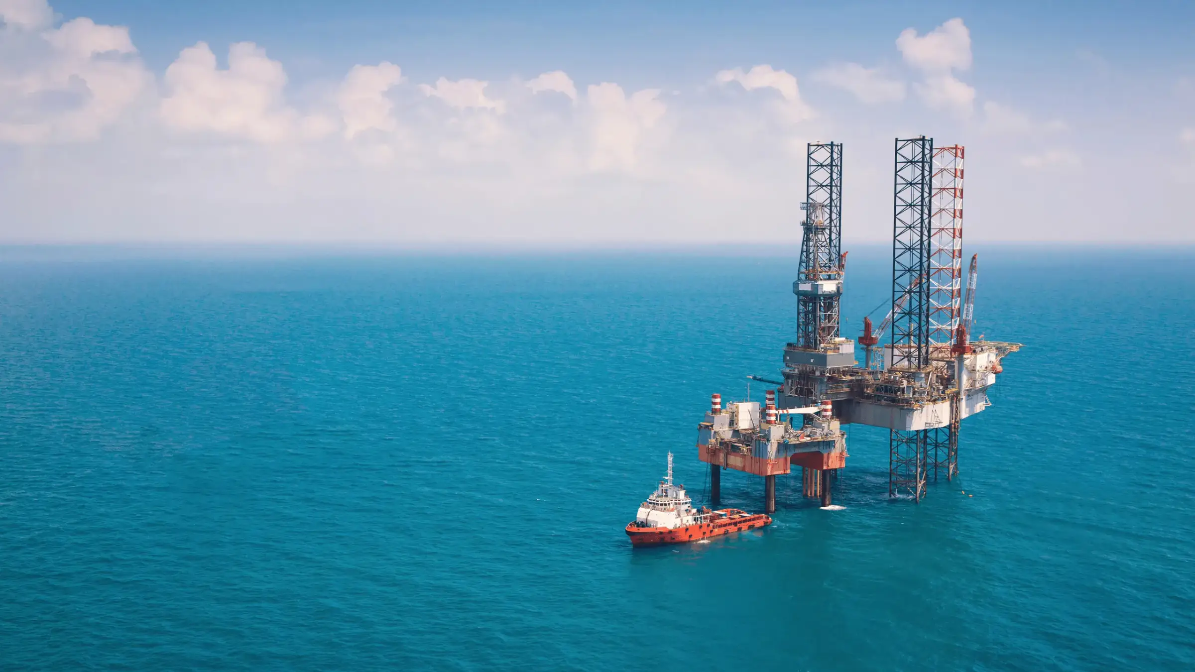 Offshore energy operations during the day